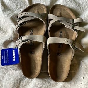 Birkenstock Franca. color: Tabacco brown, size: 9.0, regular fit.